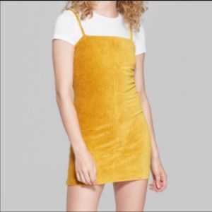Wild Fable Mustard Velvet Dress